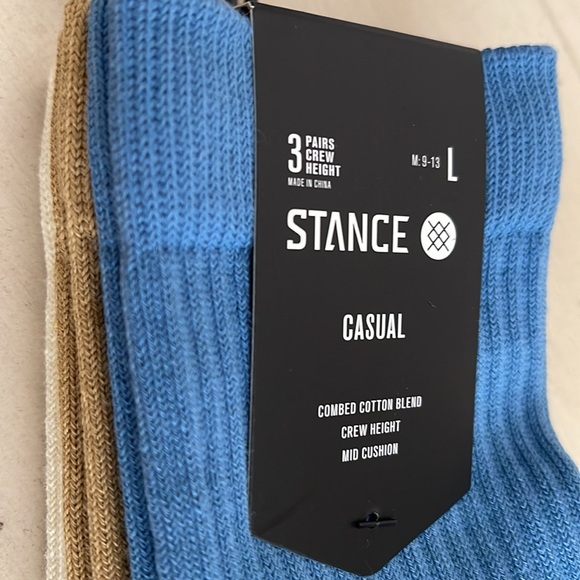 NWT STANCE 3 PAIRS PACK OF CASUAL CREW SOCKS - Picture 1 of 8